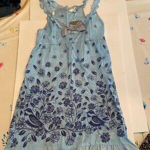 Anthropologie Eloise Blue Bird Nightgown - Size S